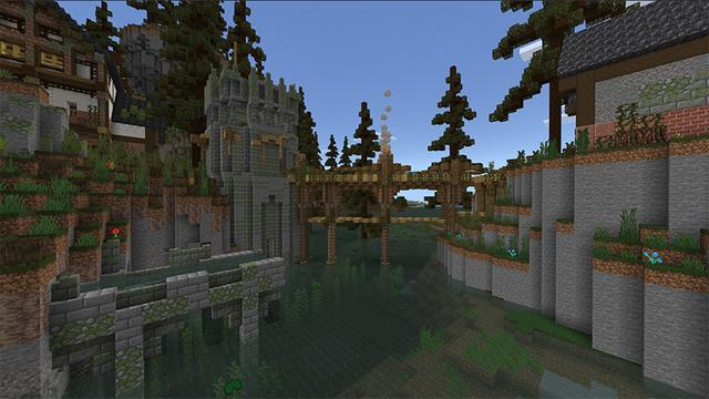 Screenshot of the Minecraft Bedrock Marketplace product Village of Whispers created by Eco Studios.