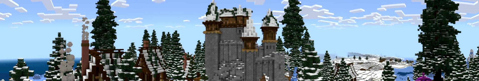 Panorama of the Minecraft Bedrock Marketplace product Winter Dream created by Eco Studios.