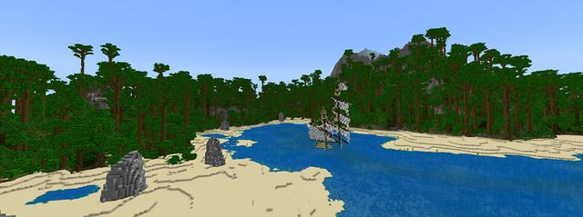 Panorama of the Minecraft Bedrock Marketplace product 100 Days: Hardcore Island created by Eescal Studios.