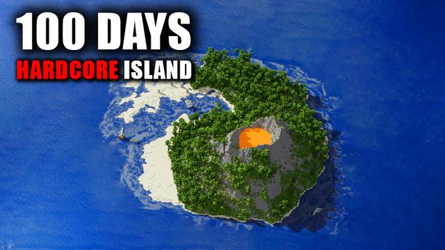 Thumbnail of the Minecraft Bedrock Marketplace product 100 Days: Hardcore Island created by Eescal Studios.