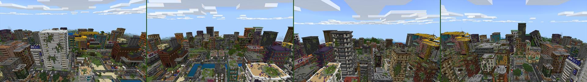 Panorama of the Minecraft Bedrock Marketplace product Apocalypse Weapons created by Eescal Studios.