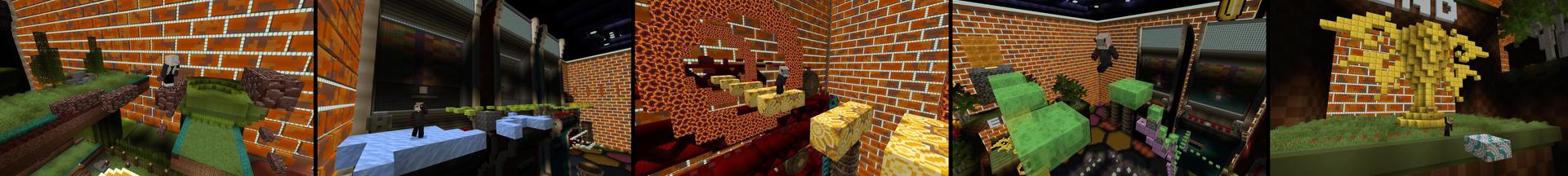 Panorama of the Minecraft Bedrock Marketplace product Arcade Parkour created by Eescal Studios.