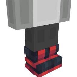 Thumbnail of the Minecraft Bedrock Marketplace product Black Red Boots created by Eescal Studios.