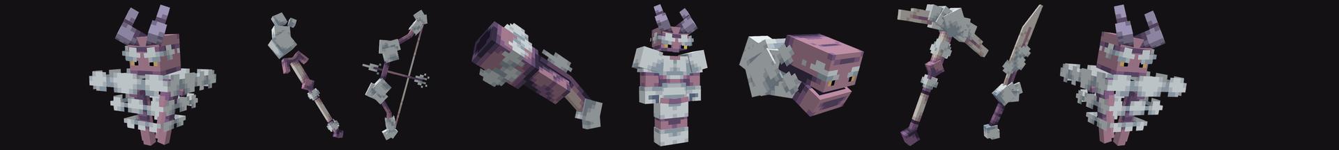 Panorama of the Minecraft Bedrock Marketplace product Breeze Weapons created by Eescal Studios.