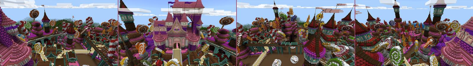 Panorama of the Minecraft Bedrock Marketplace product Candy Kingdom created by Eescal Studios.