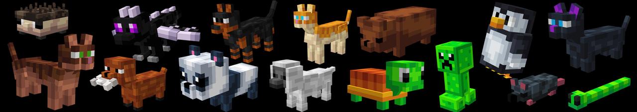 Panorama of the Minecraft Bedrock Marketplace product Cute Pets created by Eescal Studios.