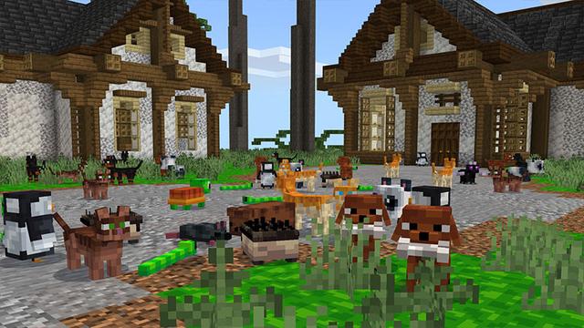Screenshot of the Minecraft Bedrock Marketplace product Cute Pets created by Eescal Studios.