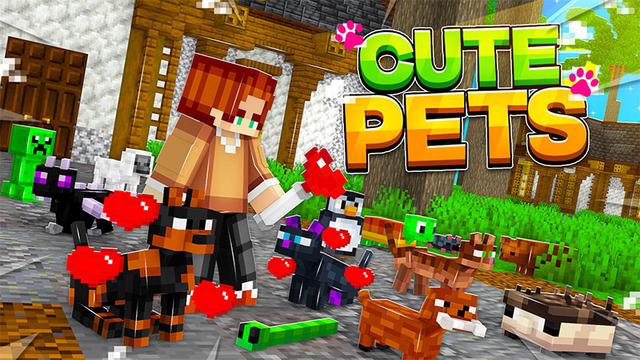 Thumbnail of the Minecraft Bedrock Marketplace product Cute Pets created by Eescal Studios.