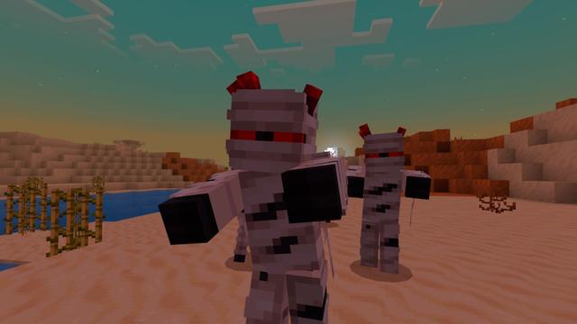 Screenshot of the Minecraft Bedrock Marketplace product Desert Revamped Add-On created by Eescal Studios.