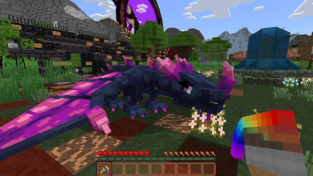 Screenshot of the Minecraft Bedrock Marketplace product Dragons Mash-Up created by Eescal Studios.