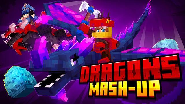 Thumbnail of the Minecraft Bedrock Marketplace product Dragons Mash-Up created by Eescal Studios.