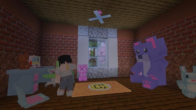 Screenshot of the Minecraft Bedrock Marketplace product Dream Pastel Furniture created by Eescal Studios.