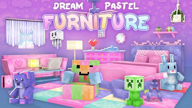 Thumbnail of the Minecraft Bedrock Marketplace product Dream Pastel Furniture created by Eescal Studios.