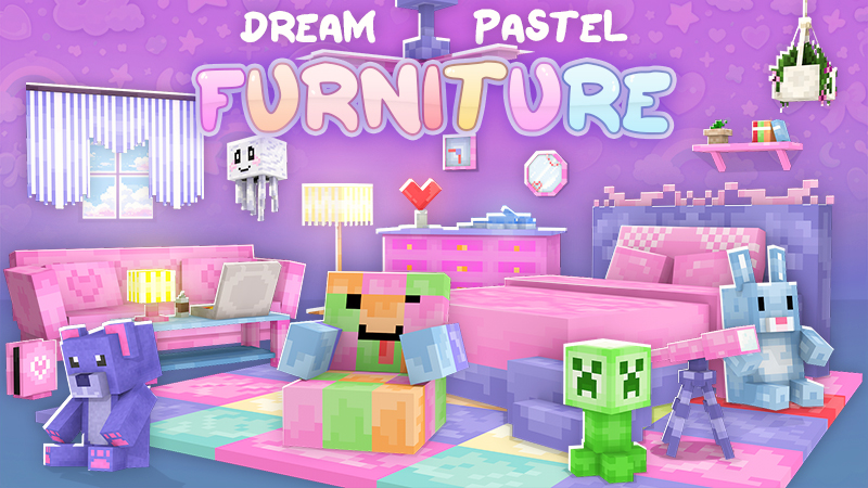Thumbnail of the Minecraft Bedrock Marketplace product Dream Pastel Furniture created by Eescal Studios.