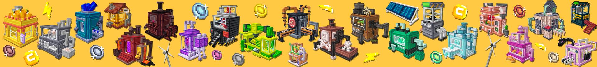 Panorama of the Minecraft Bedrock Marketplace product Factories Add-On created by Eescal Studios.