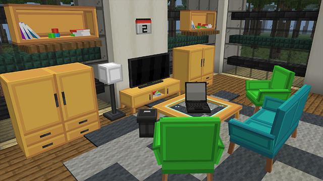 Screenshot of the Minecraft Bedrock Marketplace product Furnish IT created by Eescal Studios.