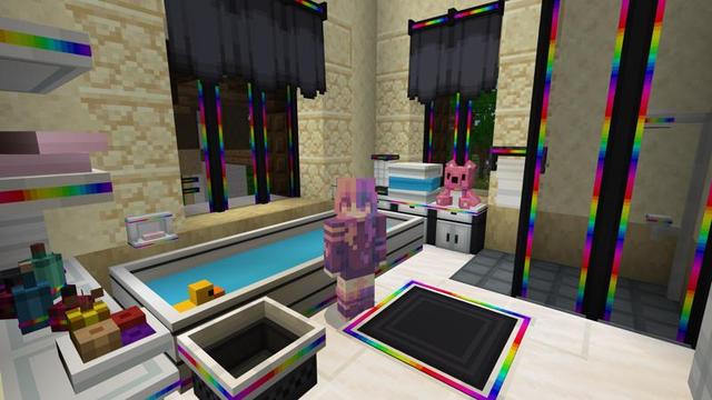 Screenshot of the Minecraft Bedrock Marketplace product Furniture RGB created by Eescal Studios.