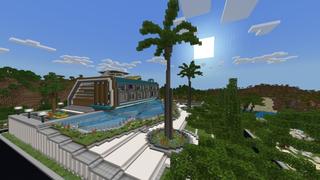 Screenshot of the Minecraft Bedrock Marketplace product Futuristic Mansion created by Eescal Studios.