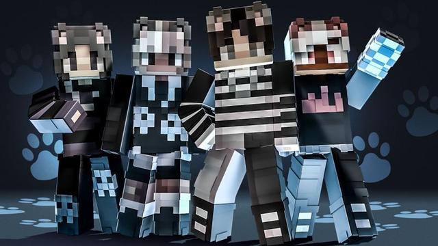 Thumbnail of the Minecraft Bedrock Marketplace product Goth Nekos created by Eescal Studios.