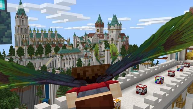 Screenshot of the Minecraft Bedrock Marketplace product Lucky Blocks! created by Eescal Studios.