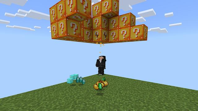 Screenshot of the Minecraft Bedrock Marketplace product Lucky Skyblock created by Eescal Studios.