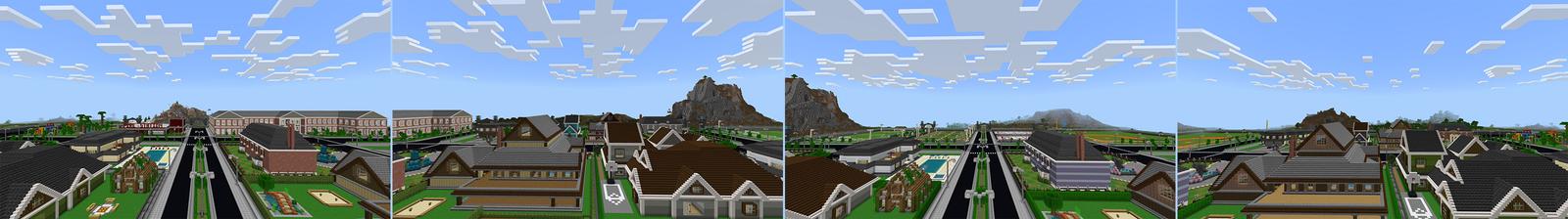 Panorama of the Minecraft Bedrock Marketplace product Luxury Estates created by Eescal Studios.