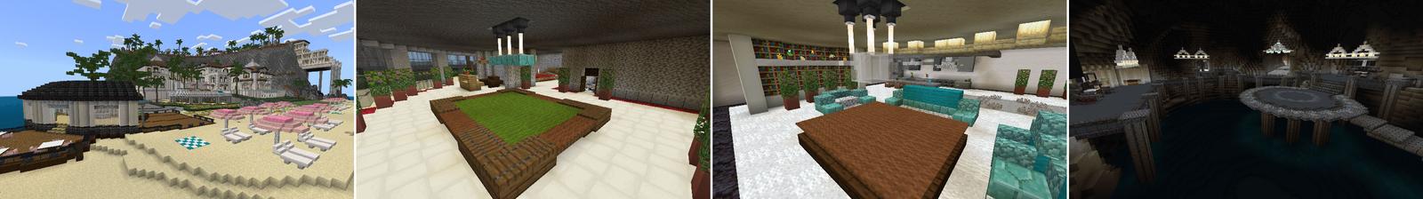 Panorama of the Minecraft Bedrock Marketplace product Luxury Mansions created by Eescal Studios.