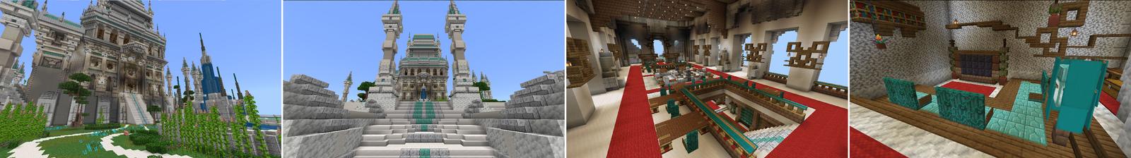 Panorama of the Minecraft Bedrock Marketplace product Mansion on the Hill created by Eescal Studios.