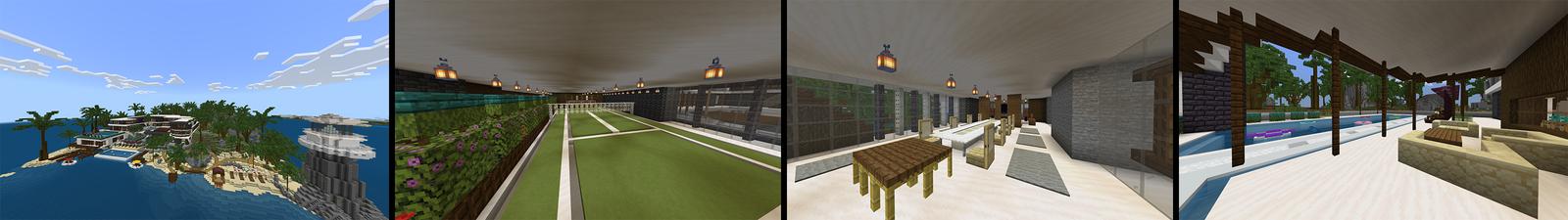 Panorama of the Minecraft Bedrock Marketplace product Millionaire Private Island created by Eescal Studios.