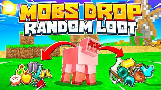 Thumbnail of the Minecraft Bedrock Marketplace product Mobs Drop Random Loot created by Eescal Studios.