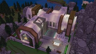 Panorama of the Minecraft Bedrock Marketplace product Modern Mansion created by Eescal Studios.
