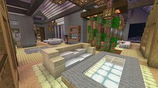 Screenshot of the Minecraft Bedrock Marketplace product Modern Mansion created by Eescal Studios.