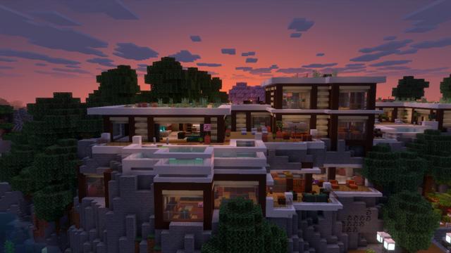 Screenshot of the Minecraft Bedrock Marketplace product Mountainside Mansion created by Eescal Studios.