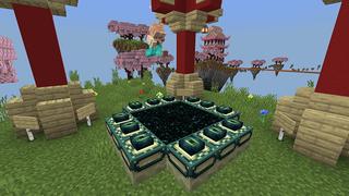 Screenshot of the Minecraft Bedrock Marketplace product One Block Sakura created by Eescal Studios.