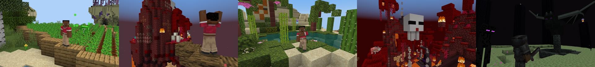 Panorama of the Minecraft Bedrock Marketplace product OneBlock Elements created by Eescal Studios.