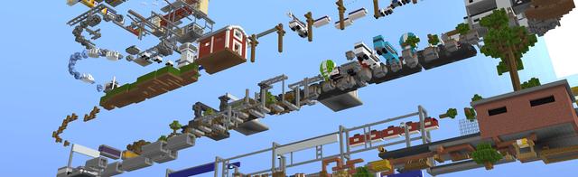 Panorama of the Minecraft Bedrock Marketplace product Only Up Parkour created by Eescal Studios.