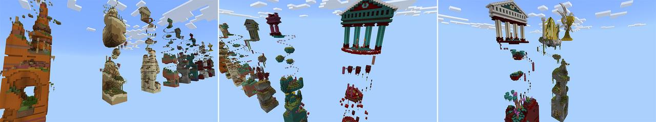 Panorama of the Minecraft Bedrock Marketplace product Parkour Chunks created by Eescal Studios.