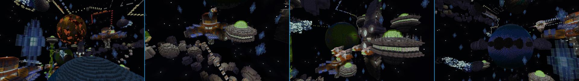 Panorama of the Minecraft Bedrock Marketplace product Parkour Cosmos created by Eescal Studios.