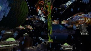 Screenshot of the Minecraft Bedrock Marketplace product Parkour Cosmos created by Eescal Studios.