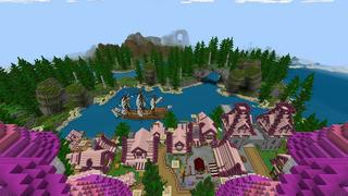 Screenshot of the Minecraft Bedrock Marketplace product Pink Castle created by Eescal Studios.