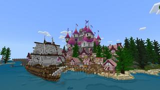 Screenshot of the Minecraft Bedrock Marketplace product Pink Castle created by Eescal Studios.
