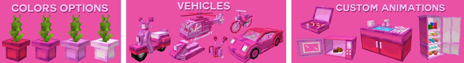 Panorama of the Minecraft Bedrock Marketplace product Pink City created by Eescal Studios.