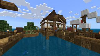 Screenshot of the Minecraft Bedrock Marketplace product Raft Survival created by Eescal Studios.