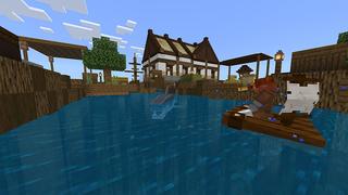 Screenshot of the Minecraft Bedrock Marketplace product Raft Survival created by Eescal Studios.