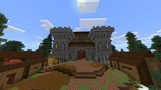 Screenshot of the Minecraft Bedrock Marketplace product Skyblock Castle Fights created by Eescal Studios.