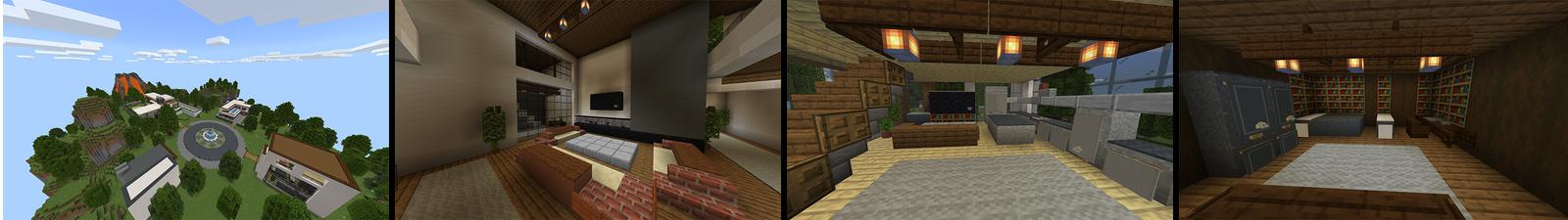 Panorama of the Minecraft Bedrock Marketplace product Skyblock Secret Base created by Eescal Studios.