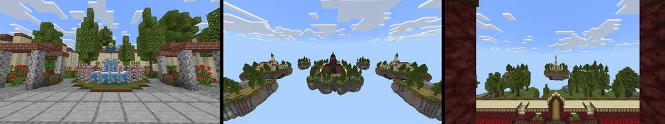 Panorama of the Minecraft Bedrock Marketplace product Skyblock Versus! created by Eescal Studios.
