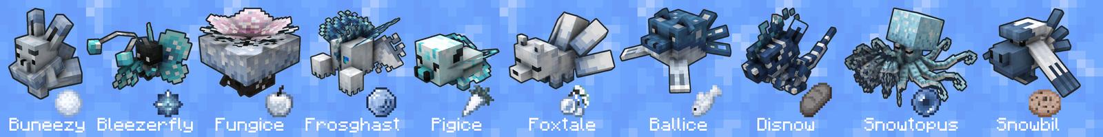 Panorama of the Minecraft Bedrock Marketplace product Snow Pets created by Eescal Studios.