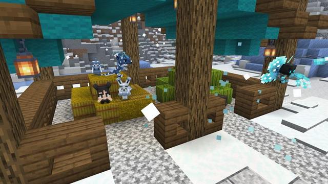 Screenshot of the Minecraft Bedrock Marketplace product Snow Pets created by Eescal Studios.