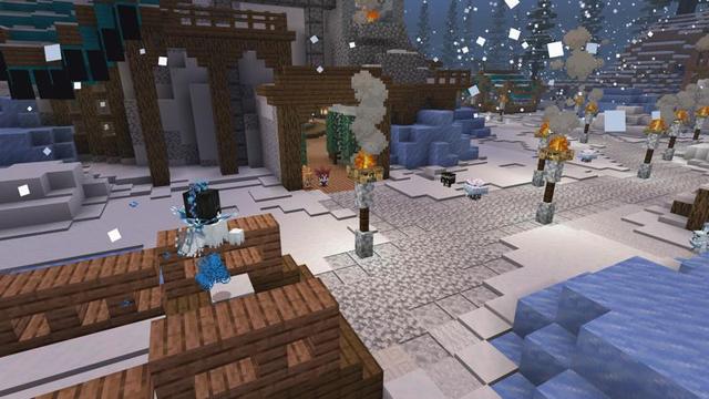 Screenshot of the Minecraft Bedrock Marketplace product Snow Pets created by Eescal Studios.
